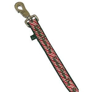 Old‎ Navy Spoiled Rotten Dog Leash Christmas Striped Rover Festive Pet Lead